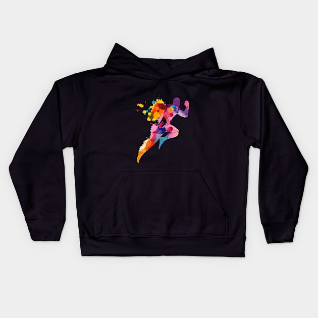 Running Man Kids Hoodie by Mako Design 